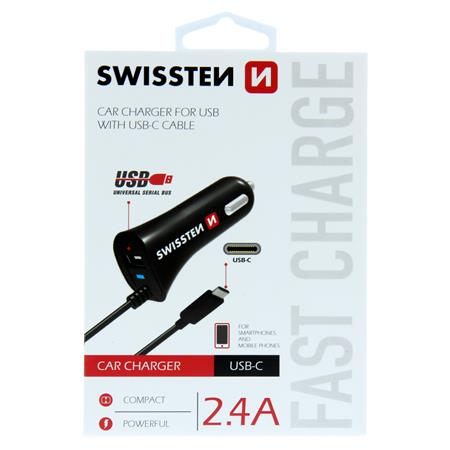 Swissten CL Adapter 2x USB 2.4A power (1x integrované USB-C); 20111500