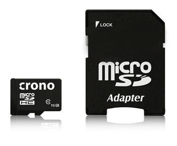 Crono microSDHC 16GB Class 10 + SD adaptér; CRC1/16GB