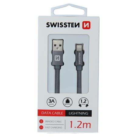 Swissten datový kabel textile USB / Lightning 1