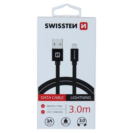 Swissten datový kabel textile USB / Lightning 3