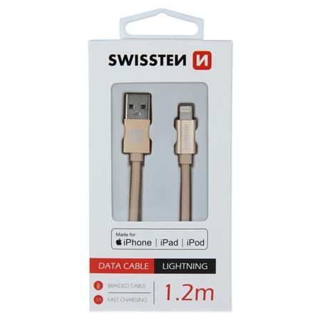 Swissten datový kabel textile USB / Lightning Mfi 1