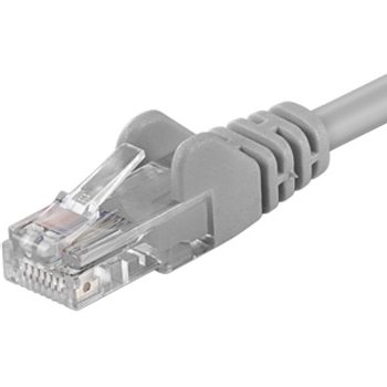 PremiumCord Patch kabel UTP RJ45-RJ45 level 5e 0.1m šedá; sputp001