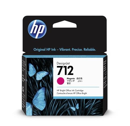 HP 712 29-ml Magenta DesignJet Ink; 3ED68A