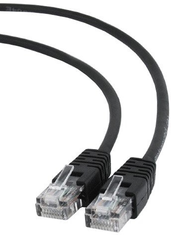Patch kabel CABLEXPERT c5e UTP 3m BLACK; PP12-3M/BK