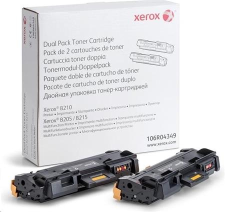 Xerox black toner dualpack pro B210 B205 B215 (2x 3 000 str.an) 106R04349; 106R04349