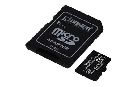 Kingston Canvas Select Plus microSD 32 GB + SD adaptér; SDCS2/32GB