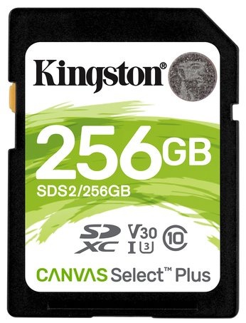 Kingston Card Canvas Select Plus SD 256 GB; SDS2/256GB