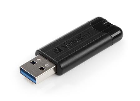 Verbatim 128GB USB Flash 3.0 PinStripe černý P-blist; 49319