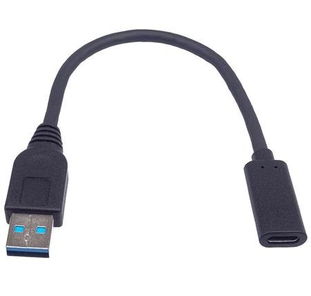 PremiumCord Adaptér kabelový USB 3.0 A male - USB-C female 20cm; kur31-17
