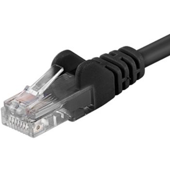 PremiumCord Patch kabel UTP RJ45-RJ45 level 5e 10m černá; sputp100C