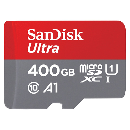SanDisk Ultra microSDXC 400GB 120MB/s A1 Class 10 UHS-I; SDSQUA4-400G-GN6MA