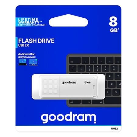 GoodRam UME2 8GB USB 2.0 White; UME2-0080W0R11