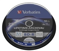 Verbatim MDisc BD-R(10-pack)Spindle/4x/25GB 43825; 43825