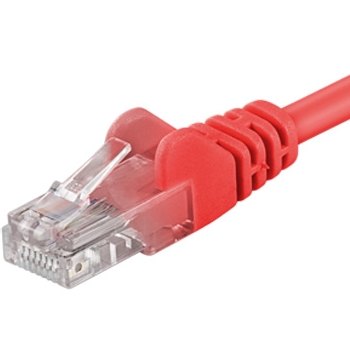 PremiumCord Patch kabel UTP RJ45-RJ45 level 5e 10m červená; sputp100R