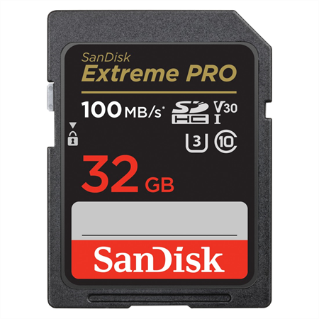 SanDisk Extreme PRO 32GB SDHC Memory Card 100MB/s and 90MB/s