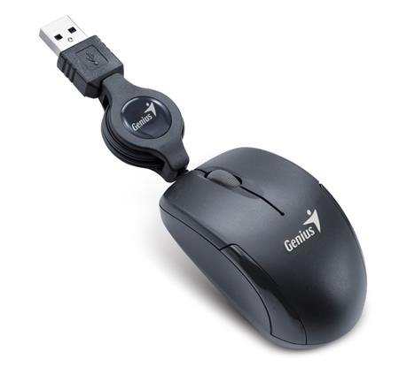Genius Micro Traveler V2/ drátová/ 1200 dpi/ USB/ černá; 31010125105