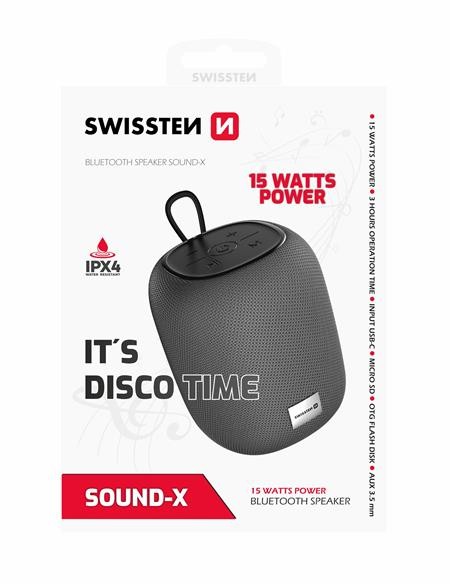 Swissten bluetooth reproduktor Sound-X šedý; 52108000