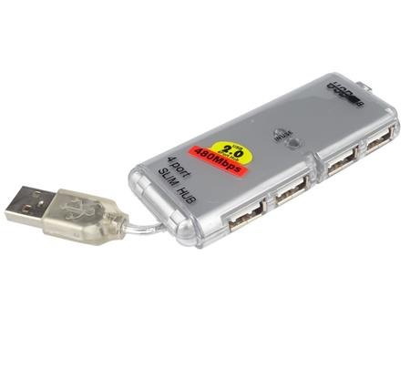 PremiumCord USB 2.0 HUB 4-portový bez napájení; ku2hub4ws