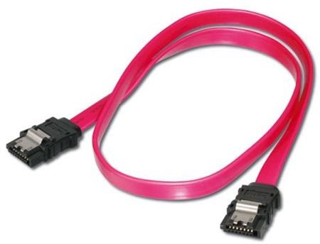 PremiumCord 0.5m kabel SATA 1.5/3.0 GBit/s s kovovou zapadkou; kfsa-11-05