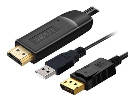 PremiumCord Kabel HDMI 2.0 na DisplayPort 1.2 pro rozlišení 4K@60Hz