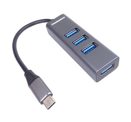 PremiumCord 5G SuperSpeed USB Hub Type C na 4x USB 3.2 Gen 1; ku31hub09