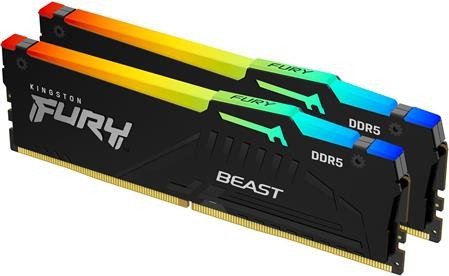 Kingston Fury Beast RGB DIMM DDR5 16GB 6000MHz CL40 (Kit of 2) ; KF560C40BBAK2-16