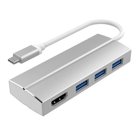 PremiumCord Adaptér USB 3.1 Type-C male na HDMI female + 3x USB 3.0