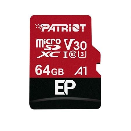 Patriot V30 A1 microSDXC - 64GB + adaptér; PEF64GEP31MCX