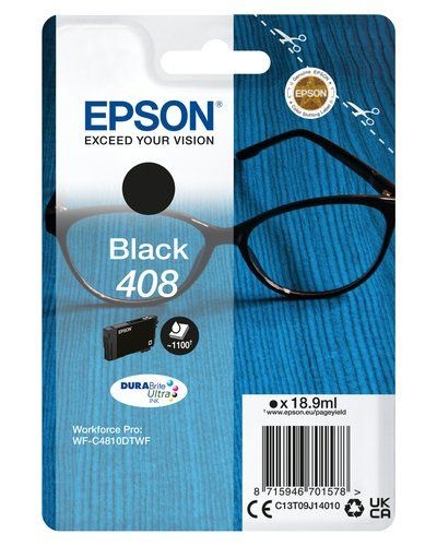Epson Singlepack Black 408 DURABrite Ultra Ink; C13T09J14010
