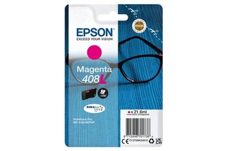 Epson Singlepack Magenta 408L DURABrite Ultra Ink; C13T09K34010