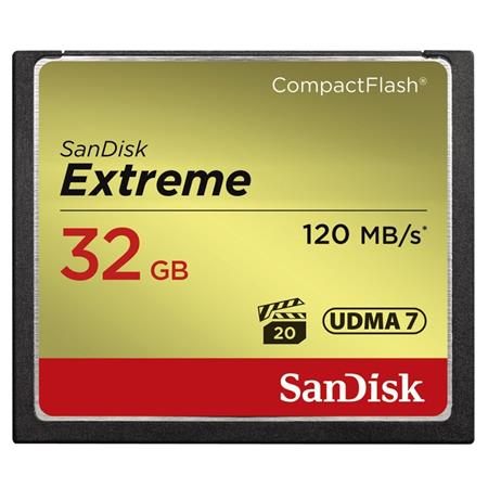 SanDisk CompactFlash Extreme 32GB 120 MB/s; SDCFXSB-032G-G46