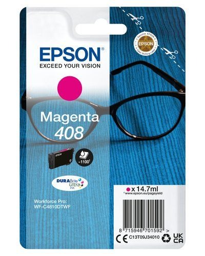 Epson Singlepack Magenta 408 DURABrite Ultra Ink; C13T09J34010
