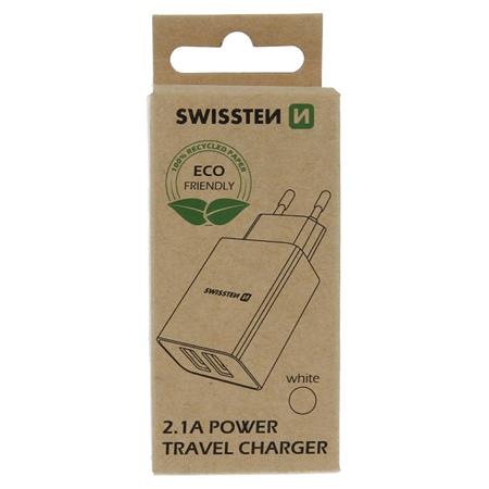 Swissten síťový adaptér smart ic 2x USB 2