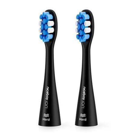 Niceboy ION Sonic toothbrush heads 2 pcs Hard black; sonic-hard-black