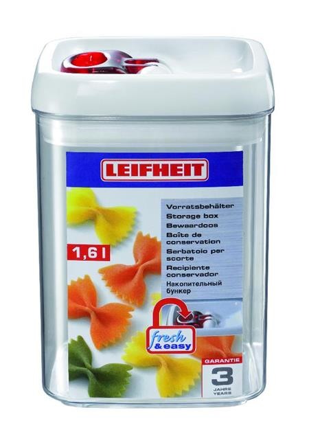 Leifheit 31211 Dóza na potraviny FRESH & EASY hranatá 1600 ml; 4006501312112
