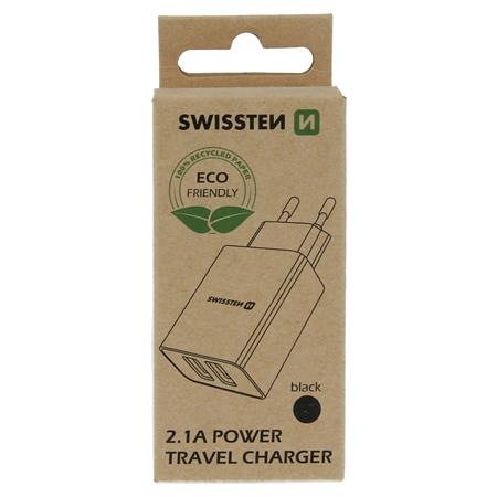 Swissten síťový adaptér smart ic 2x USB 2