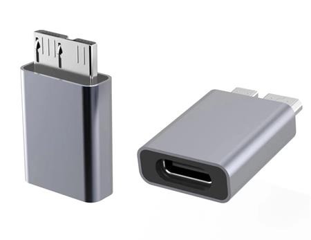 PremiumCord Aluminium USB C female - USB3.0 Micro B Male adaptér; kur31-22