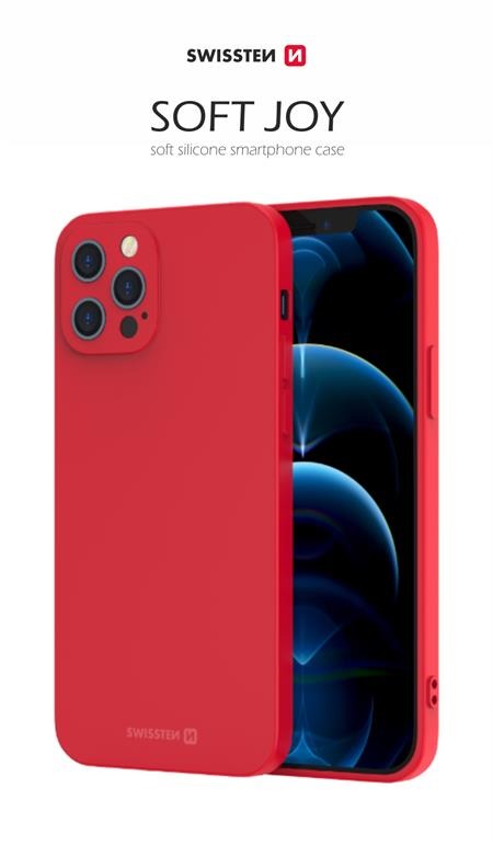Swissten pouzdro soft joy Apple iPhone 12 PRO MAX červené; 34500172