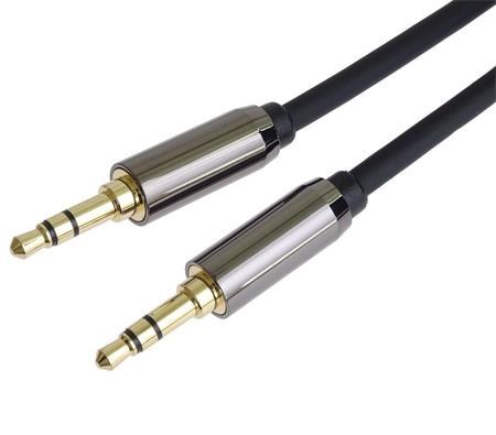 PremiumCord HQ stíněný kabel stereo Jack 3.5mm - Jack 3.5mm M/M 5m; kjqmm5