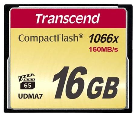 Transcend 16GB CF (1000X) paměťová karta; TS16GCF1000