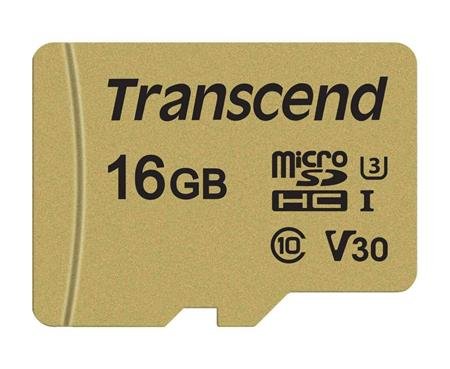 Transcend MicroSDHC karta 16GB 500S