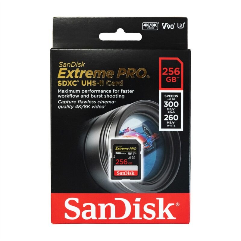 SanDisk Extreme PRO 256 GB SDXC Memory Card up to 300 MB/s