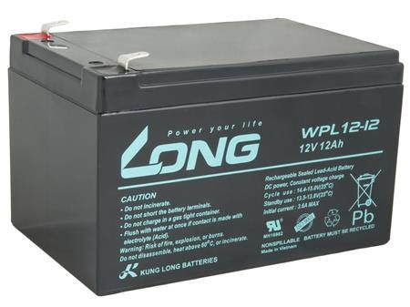 LONG baterie 12V 12Ah F2 LongLife 9 let (WPL12-12); PBLO-12V012-F2AL
