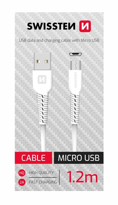 Swissten datový kabel USB/micro USB bílý 1