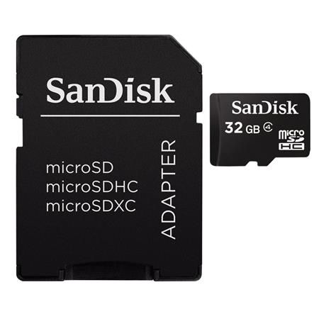 SanDisk microSDHC Card 32 GB + Adapter; SDSDQB-032G-B35