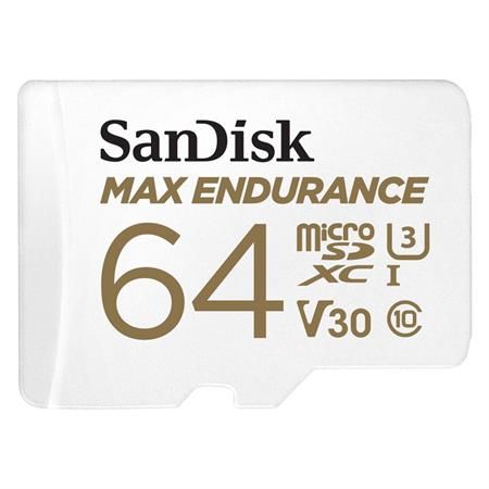 SanDisk MAX ENDURANCE microSDHC Card s adaptérem 64 GB; SDSQQVR-064G-GN6IA