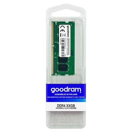 GoodRam SODIMM DDR4 8GB 2666MHz CL19 SR; GR2666S464L19S/8G