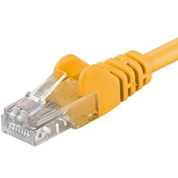 PremiumCord Patch kabel UTP RJ45-RJ45 CAT6 10m žlutá; sp6utp100Y