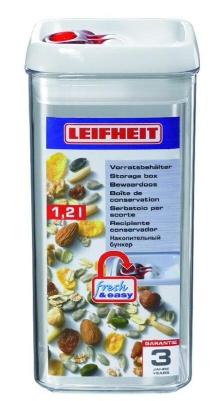 Leifheit 31210 Dóza na potraviny FRESH & EASY hranatá 1200 ml; 4006501312105