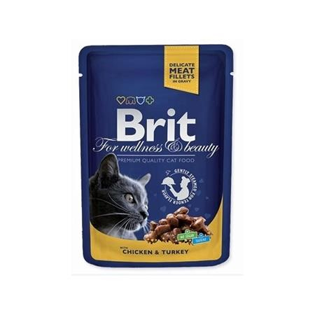 Brit Premium Cat kapsa with Chicken & Turkey 100g; 68101